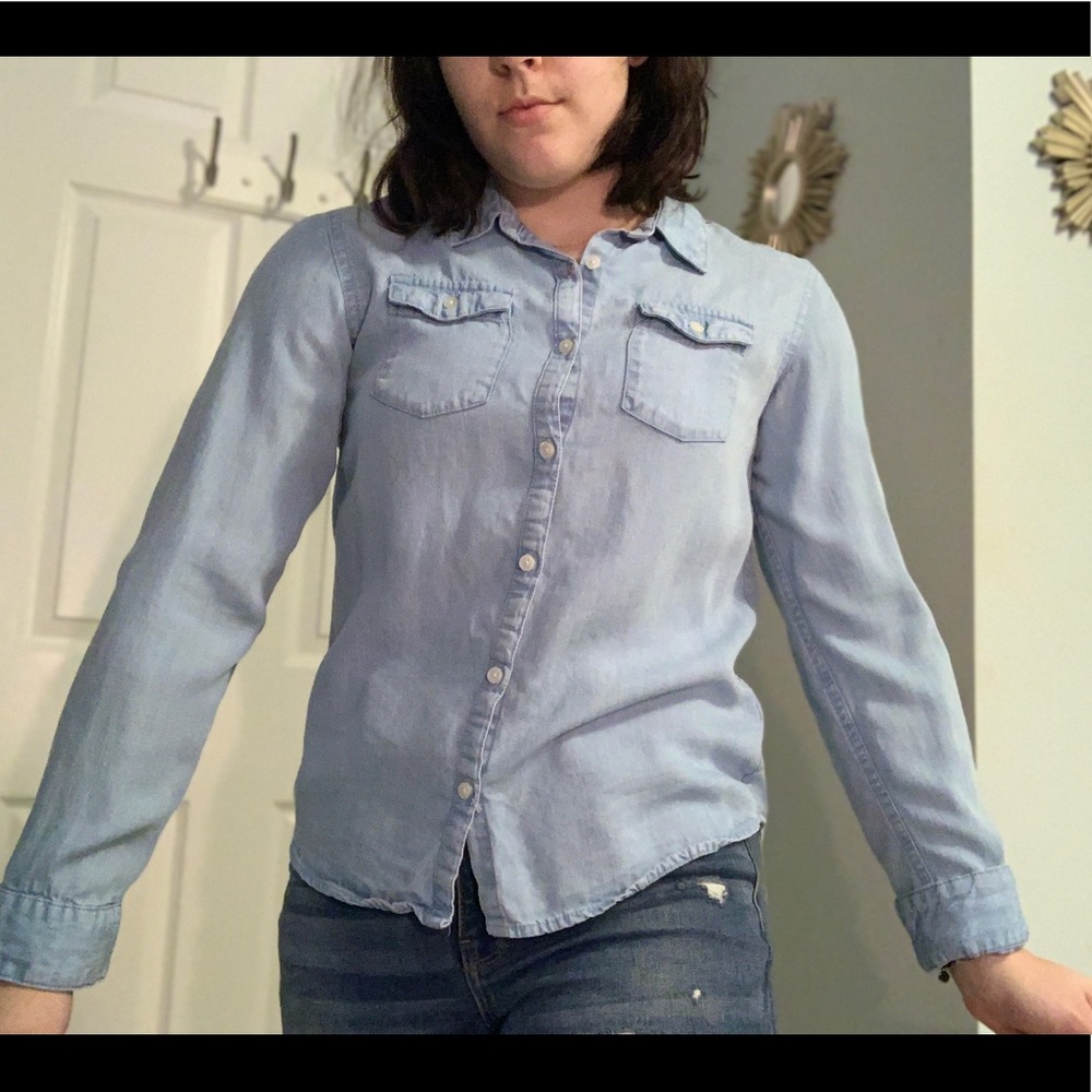 Jean material button-up - Picture 2 of 4